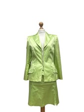 Thierry Mugler Vintage Apple Green Twin Set – Blazer & Skirt Size IT 46 / FR 42 