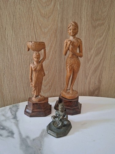 Lot art indien statue femme - lot,