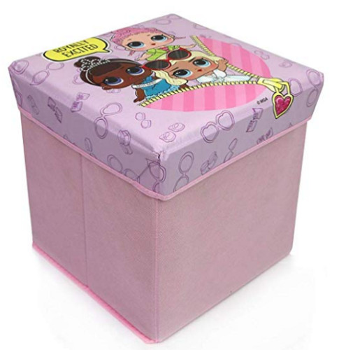 Pouf conteneur pliable lol - pouf,