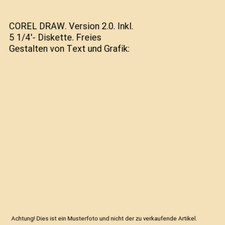 COREL DRAW. Version 2.0. Inkl