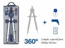 Grand Compas Écrito Avec Étui Pour Dessin Technique Grand