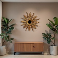 Miroir soleil bois sculpté