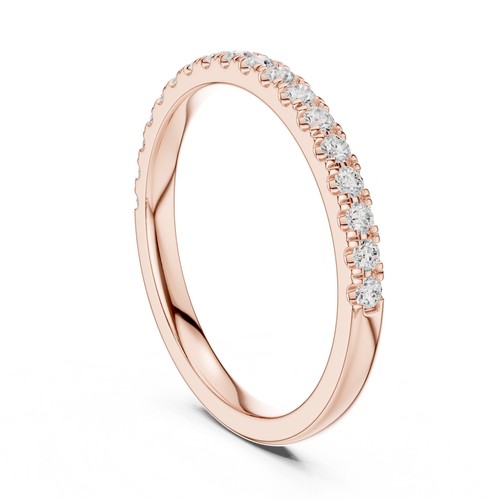 Bague ronde diamant - , pleine