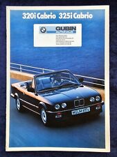 BMW 3 Series, E30 E 30, Convertible Cabriolet Brochure, 1.1990 320i 325i AH Gubin