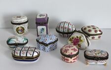 Boîte pilulier boite à timbre Porcelaine d'art Limoges Lot de 10 boîtes. Lot 4