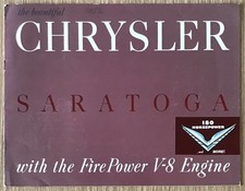 CHRYSLER SARATOGA USA Car Sales Brochure For 1952 #CS 285 11-51