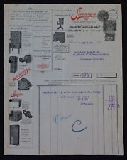 Billhead Invoice PARIS 1908 SHANNON WIENNER Illustrated Binder Cabinet 129