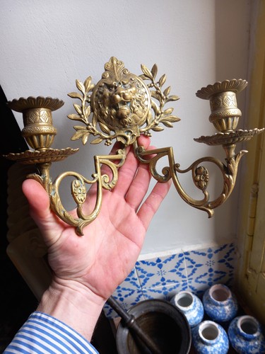 Paire appliques bronze style - bronze,