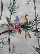 Coupon De Tissu Ancien Oiseaux