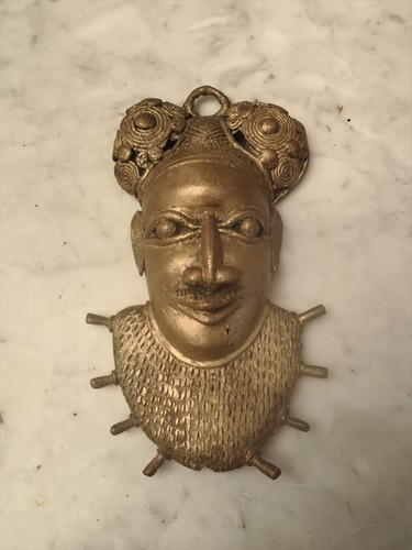 Masque bronze benin - masque,