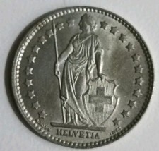 SUISSE 1 franc 1963 argent