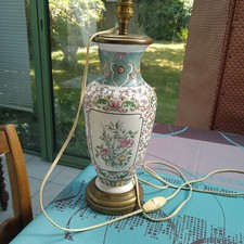 Porcelaine chinoise montée en lampe type famille rose