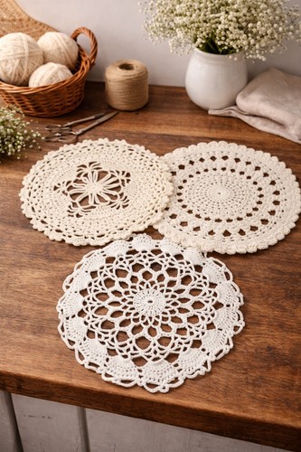 Lot napperons rond - napperons,
