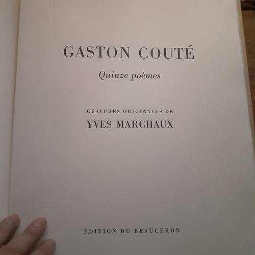 Quinze poèmes gaston coute - quinze,