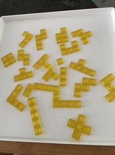 2013 BLOKUS Tiles Replacement Pieces Parts Yellow Complete Set 21 Pieces B1