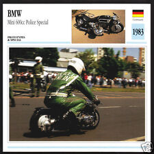 1983 BMW Mini 600cc Police Special (594cc) Pocket Bike Motorcycle Photo Card