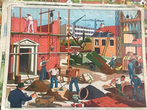 Ancienne affiche scolaire - scolaire, an