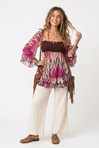 Vtg bebe y2k smocked chiffon - vtg,