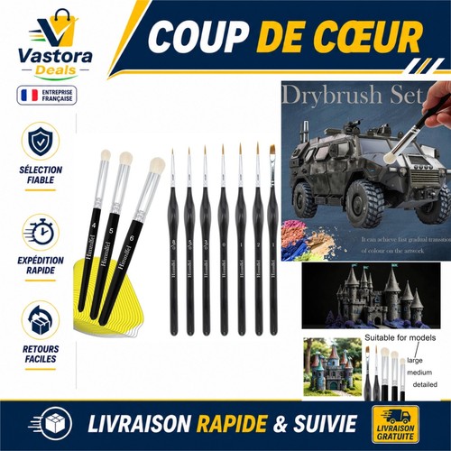 Lot pinceaux pour - 10,