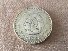 Mexico 5 Pesos Argent 1948 Cuauthenoc Aztèque