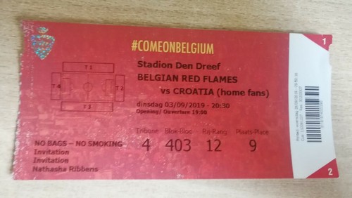 Ticket footbal belgique - ticket,