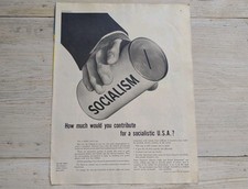 Vintage 1955 COLLIER'S Magazine ANTI-SOCIALISM Political Print ADVERTISEMENT AD
