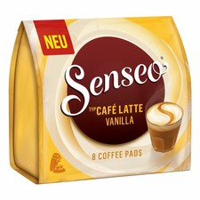 Senseo Dosettes de Café Latte Vanille, Café au Lait à la Vanille, 8 Dosettes