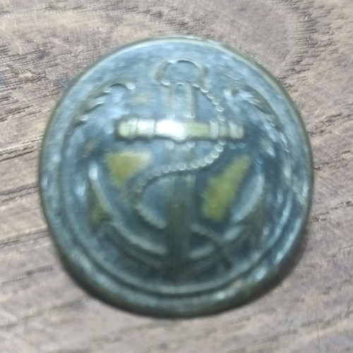 Bouton métal motif ancre
