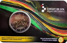 1x 2euro commémorative Belgique 2025 - Circuit de Spa (neuve) coincard FR