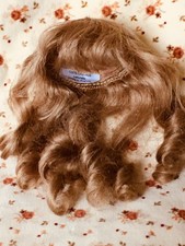 100% Natural Blonde Long Hair Wig Doll Diameter 7cm