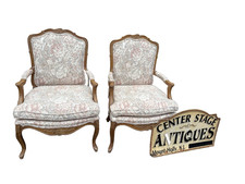 66838 Pair Louis XV Bergere Armchair Chair s
