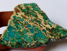 Pierre précieuse dalle non traitée polie turquoise crête bleue naturelle...