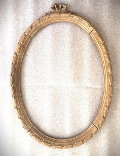Cadre bois ovale pour - , miroir