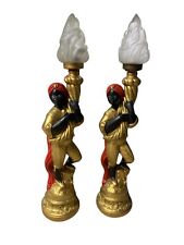 Paire de Nubien Porte torchère Lampe