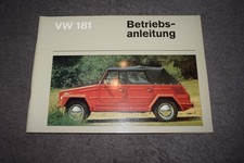 Operating Instructions Manual VW Type 181 Courier Car 08/1969 Unused