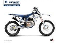 Kit Deco Moto Cross Split Husqvarna FC 450 Blanc Bleu