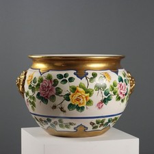 Cache Pot Vintage Céramique Manifattura Batignani XXe Siècle Originale