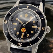 Men's Black '50 Fathoms' Divers Watch NH35 SEIKO TMI Automatic Movt  100m WR.