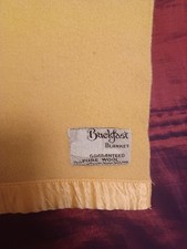Vintage Wool Blanket Buckfast Devon Peach