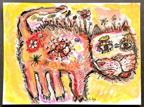 Tableau chat chaton - , chatte