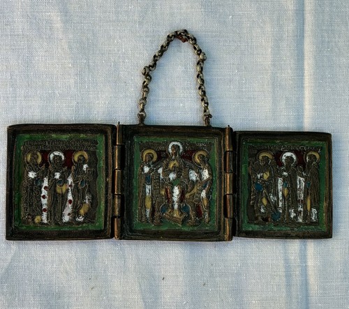 Triptyque ancien bronze - ancien, en