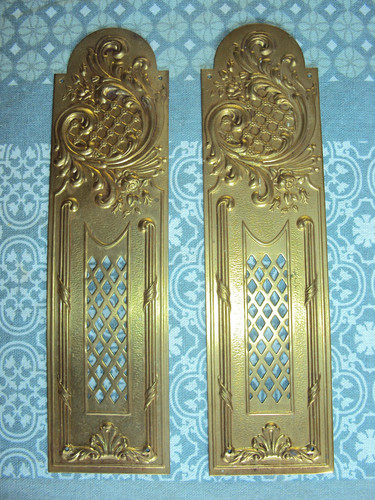 Paire ancienne plaque - paire,