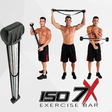 ISO 7X Silver Isometric Bodybuilding Exercise Gym Workout Bar