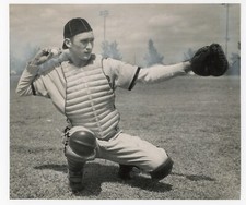Vintage Baseball Press Photo - Frank Saucier Baltimore Oriole Catcher