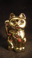 Chat Maneki Neko en cristal de