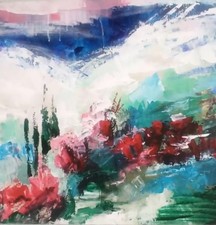 Peinture d'art abstrait originale peinte à la main acrylique art mural...