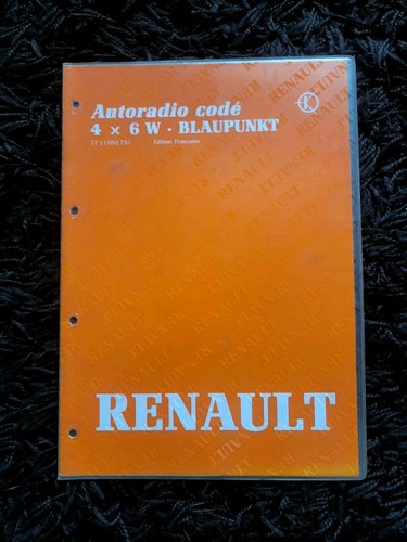 Renault autoradio code 4x6 w - 4x6,
