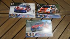 LOT 3 CARDS RALLY CAR WRC CITROEN XSARA C2 LOEB SAINZ BONATO 2004 MICHELIN