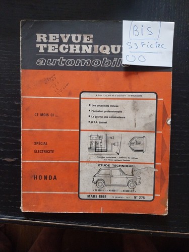Revue technique honda 360 - revue, n