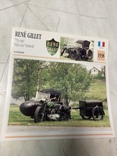 René Gillet 750 side-car Vanod 1938 fiche carte moto de collection Atlas